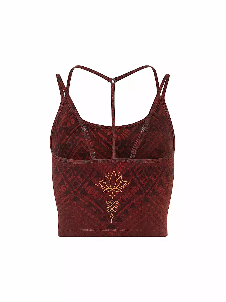 THE SPIRIT OF OM | Damen Yoga Bra Shakti | dunkelrot