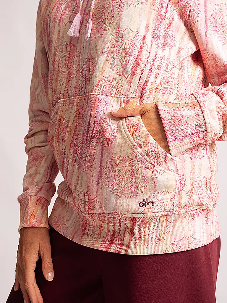 THE SPIRIT OF OM | Damen Yoga Hoodie Sarva Patala | Rosa