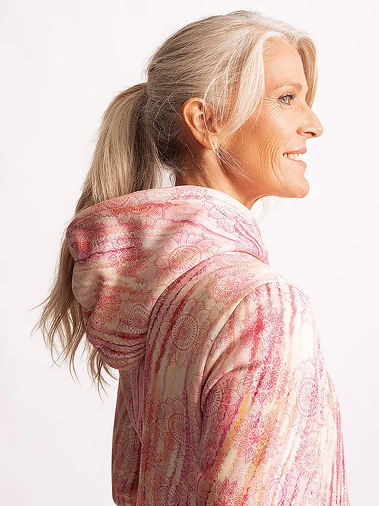 THE SPIRIT OF OM | Damen Yoga Hoodie Sarva Patala | Rosa