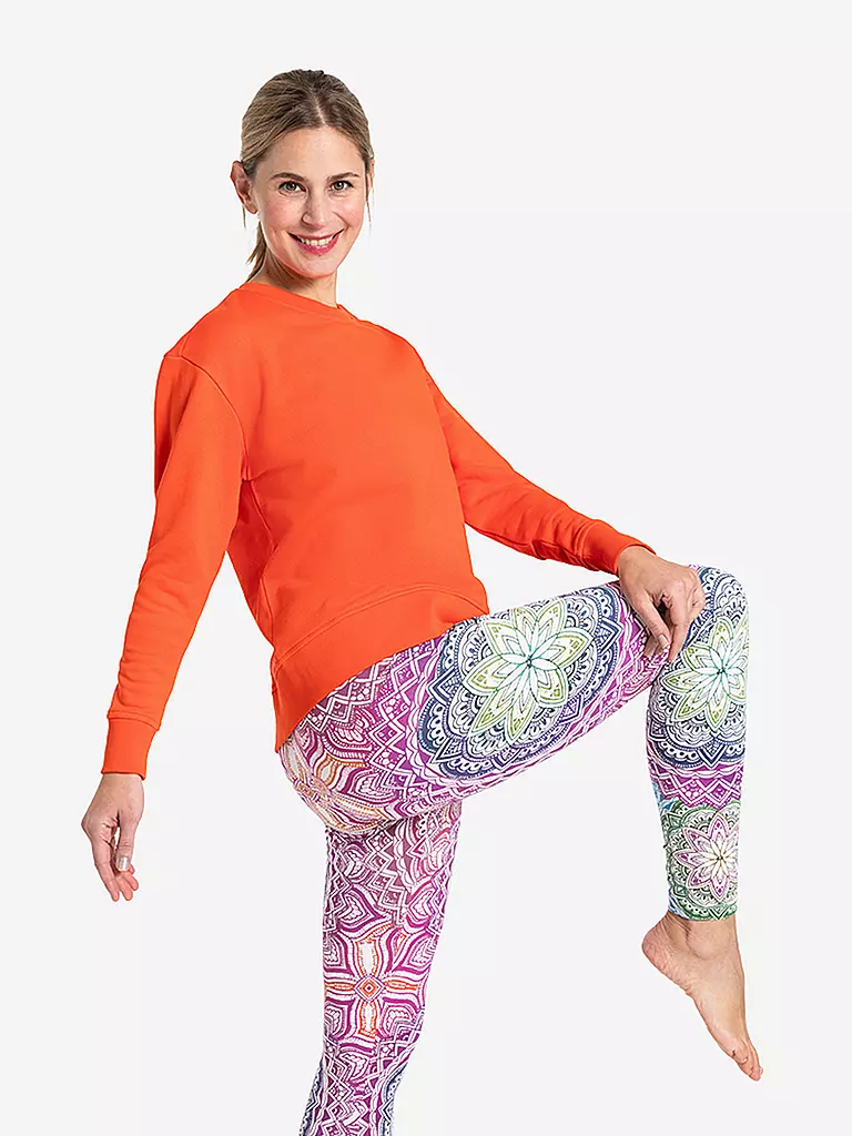 THE SPIRIT OF OM | Damen Yoga Sweater Abhaya | orange