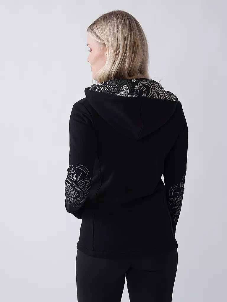 THE SPIRIT OF OM | Damen Yoga Sweatjacke Maui | schwarz