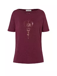 THE SPIRIT OF OM | Damen Yogashirt Eka Padma | dunkelrot