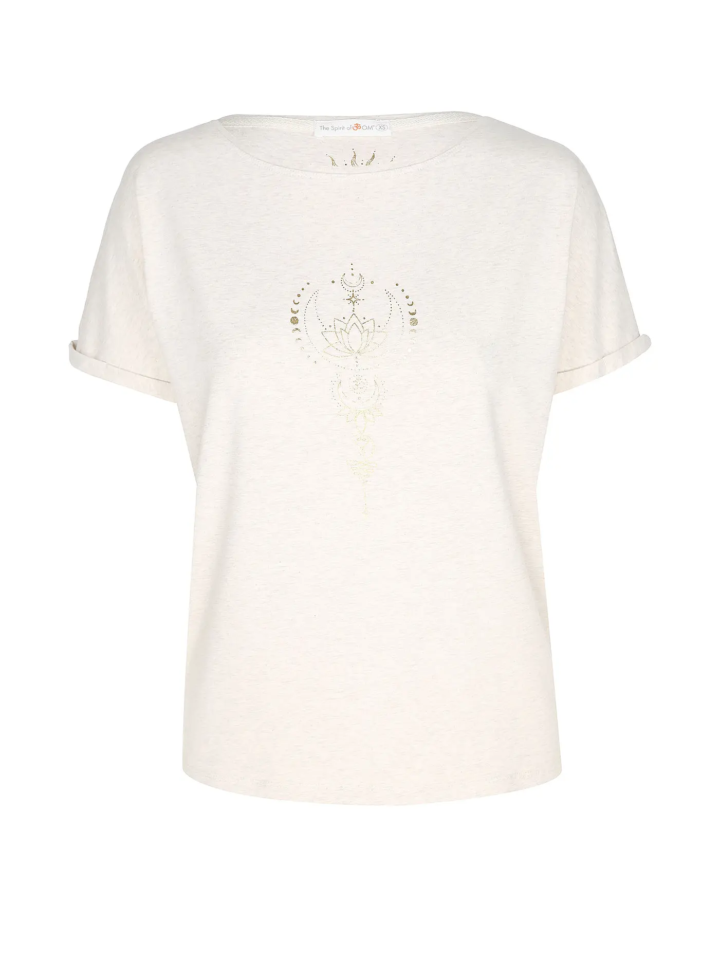 THE SPIRIT OF OM | Damen Yogashirt Gold | creme