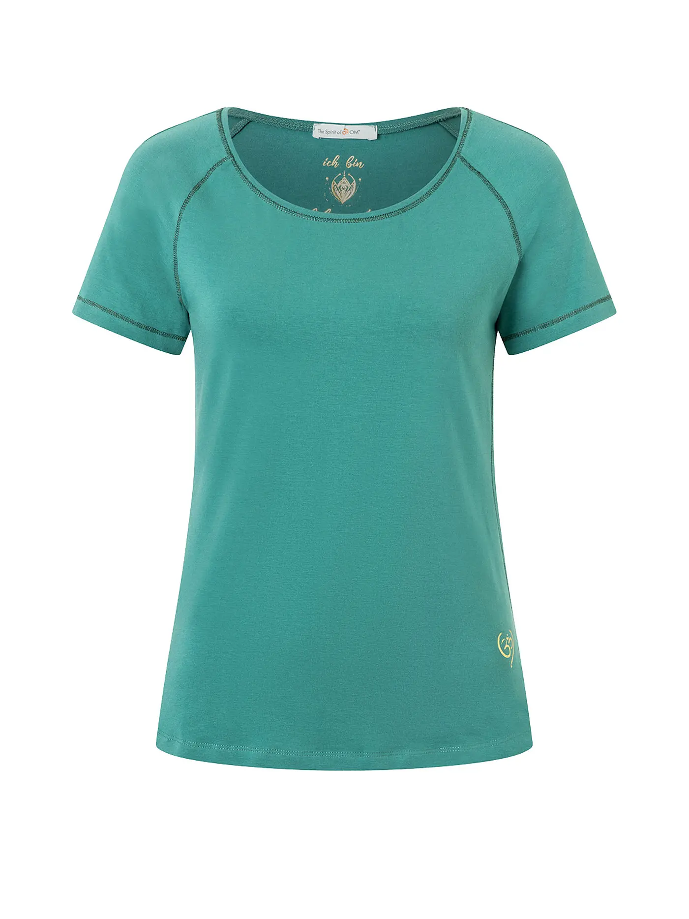 THE SPIRIT OF OM | Damen Yogashirt Raglan OM Herz | olive