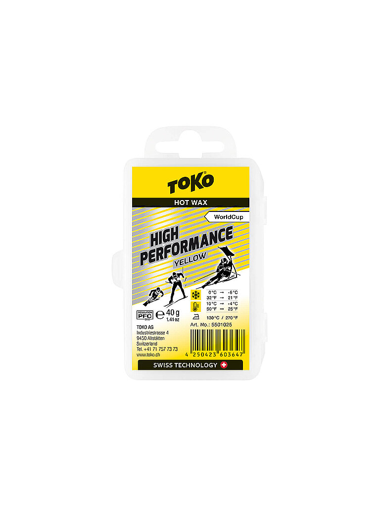 TOKO Skiwachs High Performance Hot Wax yellow gelb