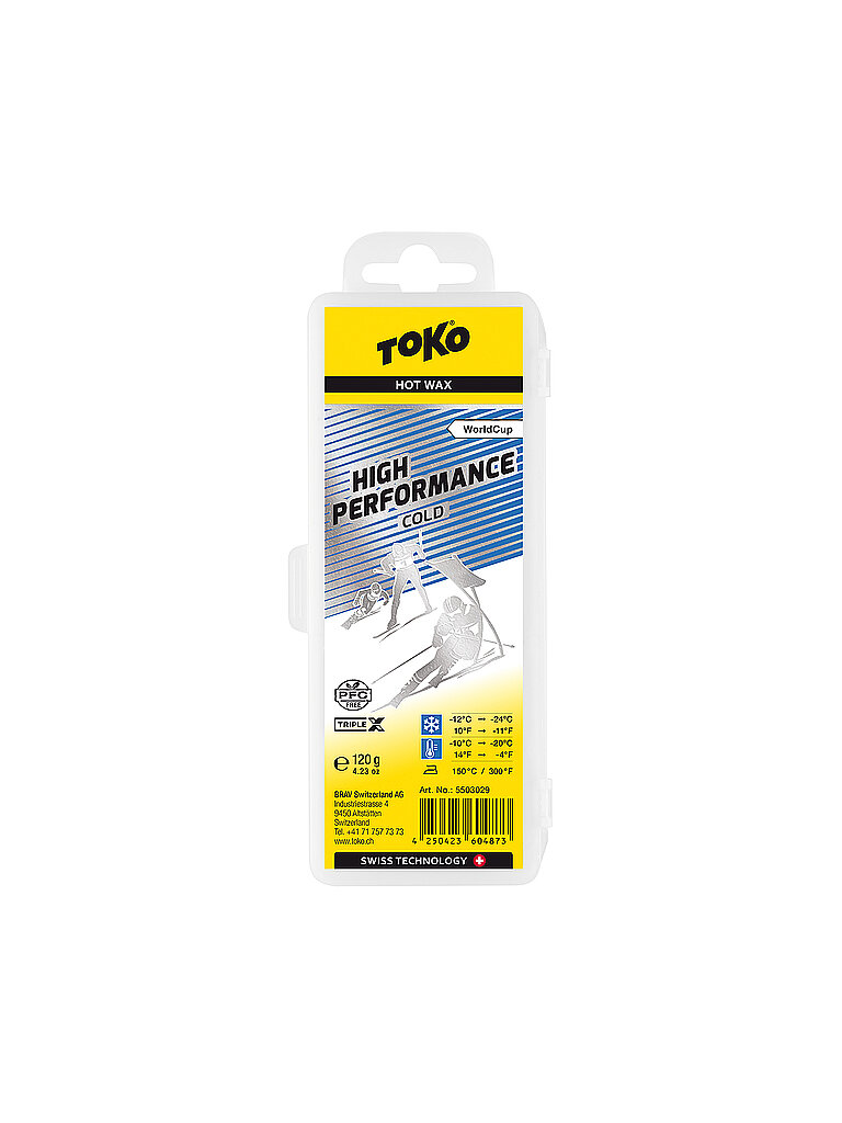 TOKO Skiwachs High Performance Hot Wax cold 120g keine Farbe