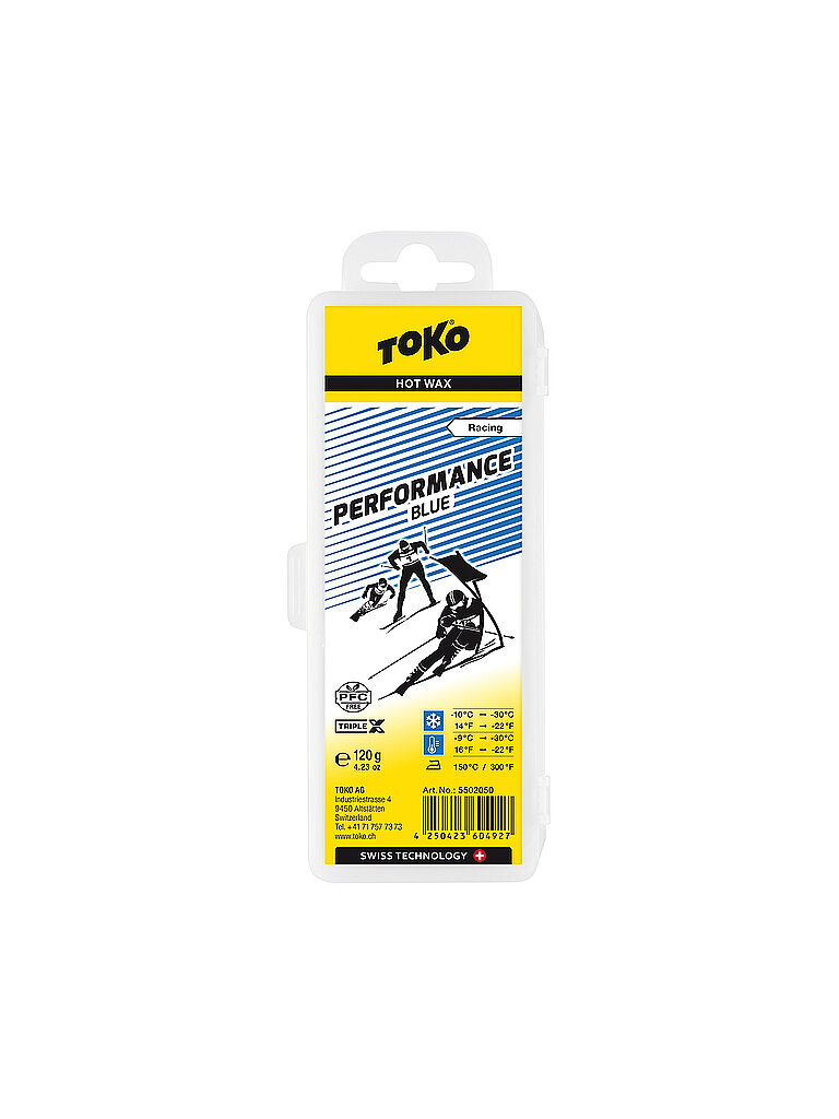 TOKO Skiwachs Performance Hot Wax blue 120g keine Farbe