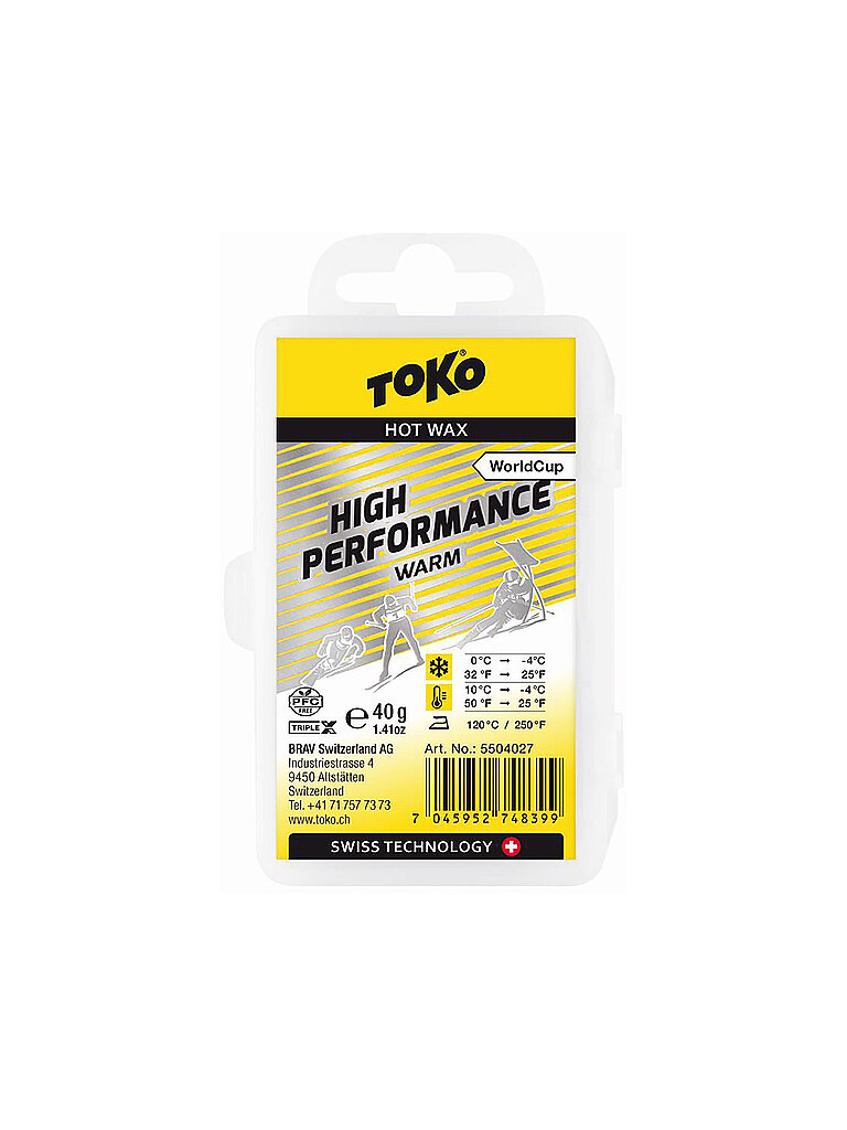 TOKO Skiwachs Worldcup High Performance Hot Wax warm keine Farbe