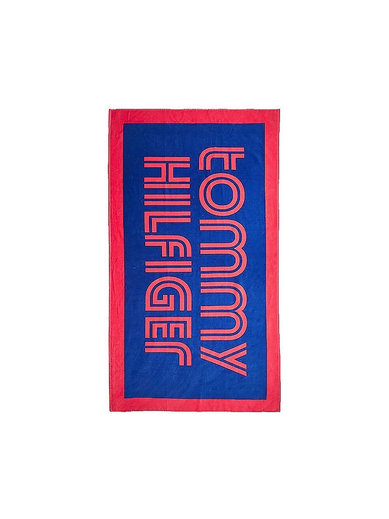 TOMMY HILFIGER Strandtuch Retro-Logo blau