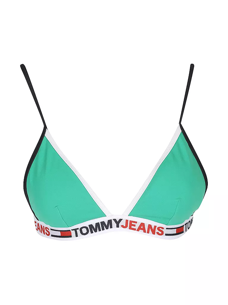 TOMMY HILFIGER | Damen Bikinioberteil mit fixierten Triangel-Cups | grün
