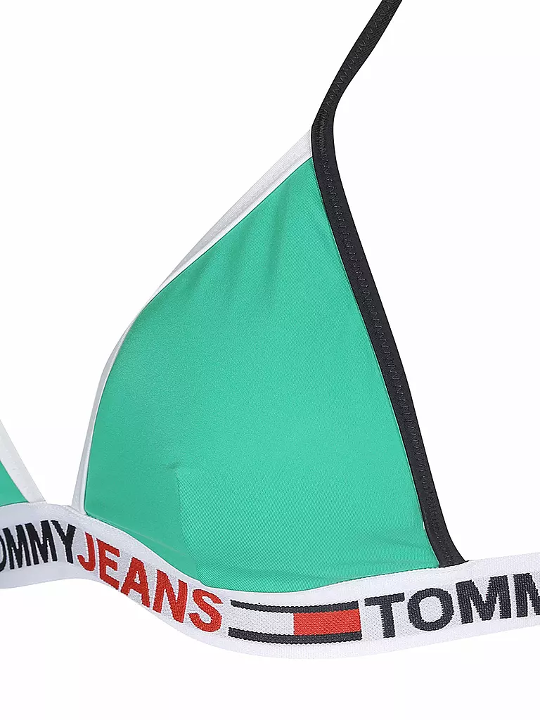TOMMY HILFIGER | Damen Bikinioberteil mit fixierten Triangel-Cups | grün