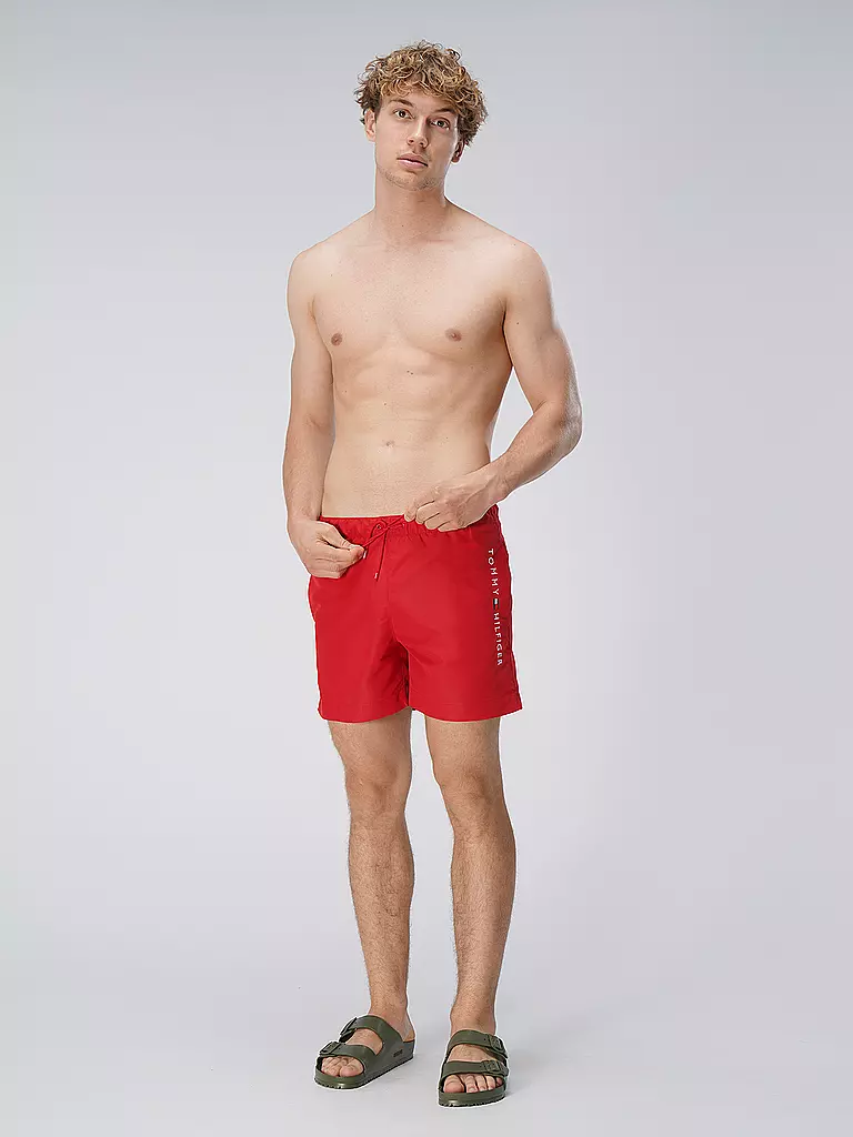 TOMMY HILFIGER | Herren Badeshort | rot