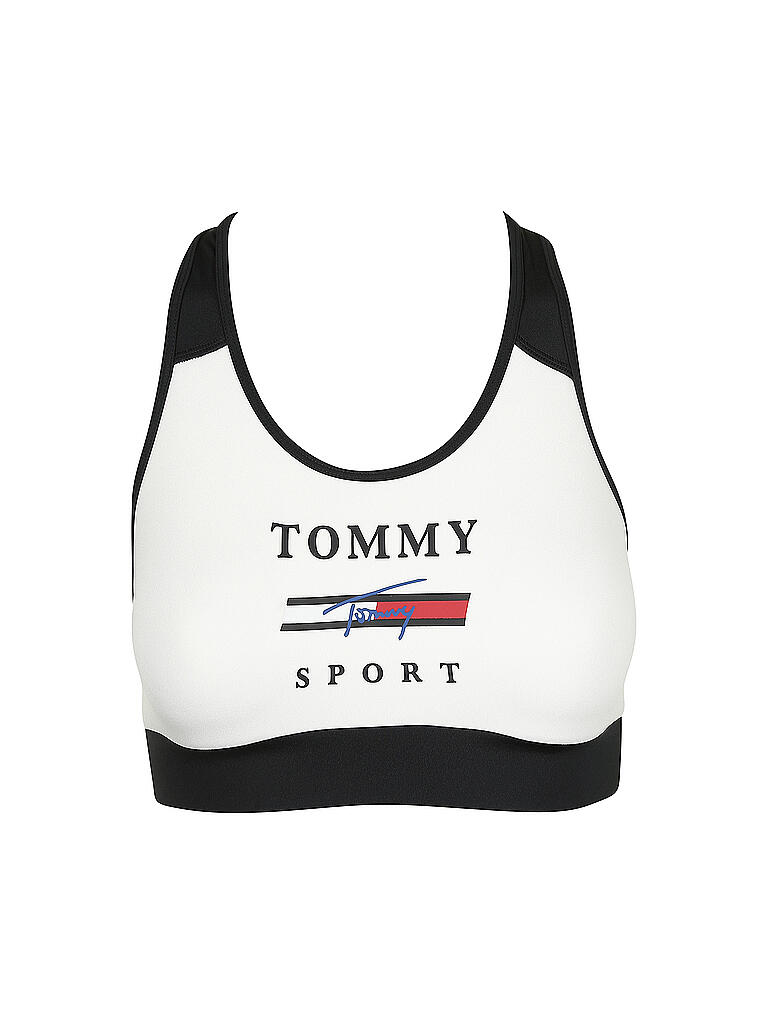 TOMMY SPORT | Damen Sport-BH Logo Medium Support | weiß