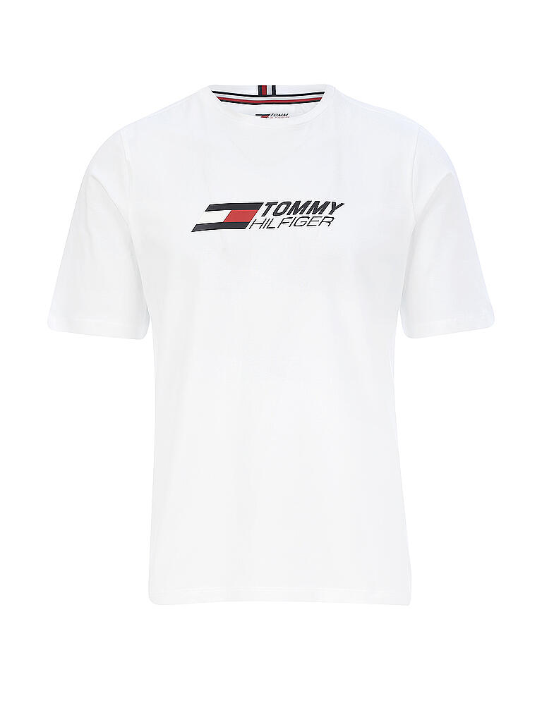 TOMMY SPORT | Herren Fitnessshirt Logo | weiß