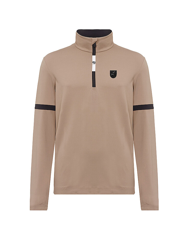 Toni Sailer Herren Unterzieh Zipshirt Barney hellbraun
