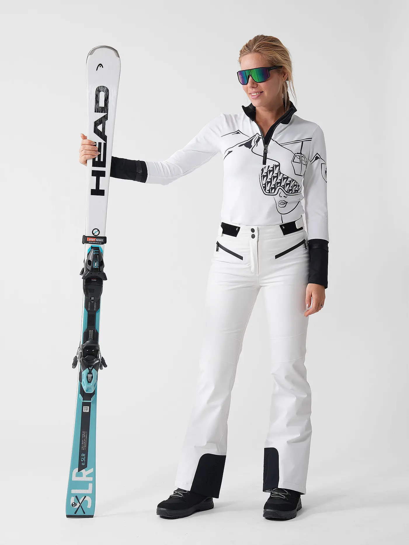 TONI SAILER | Damen Unterzieh Zipshirt Amie Gondola | weiss