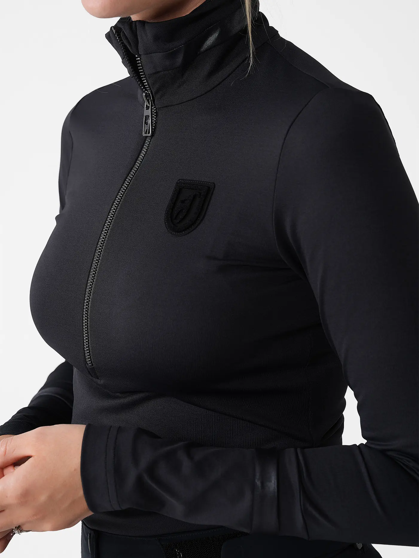 TONI SAILER | Damen Unterzieh Zipshirt Amie | schwarz