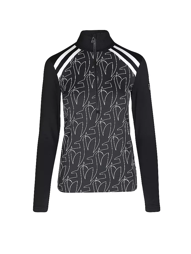 TONI SAILER | Damen Unterzieh Zipshirt Luna Print | schwarz