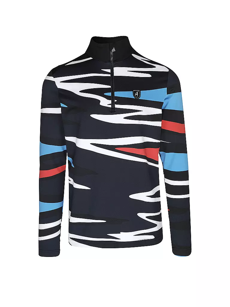TONI SAILER | Herren Unterzieh Zipshirt Brendan Print | dunkelblau
