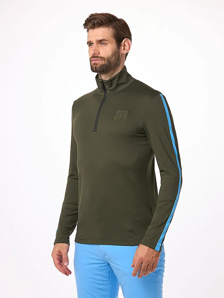 TONI SAILER | Herren Unterzieh Zipshirt Giorgio | dunkelgrün
