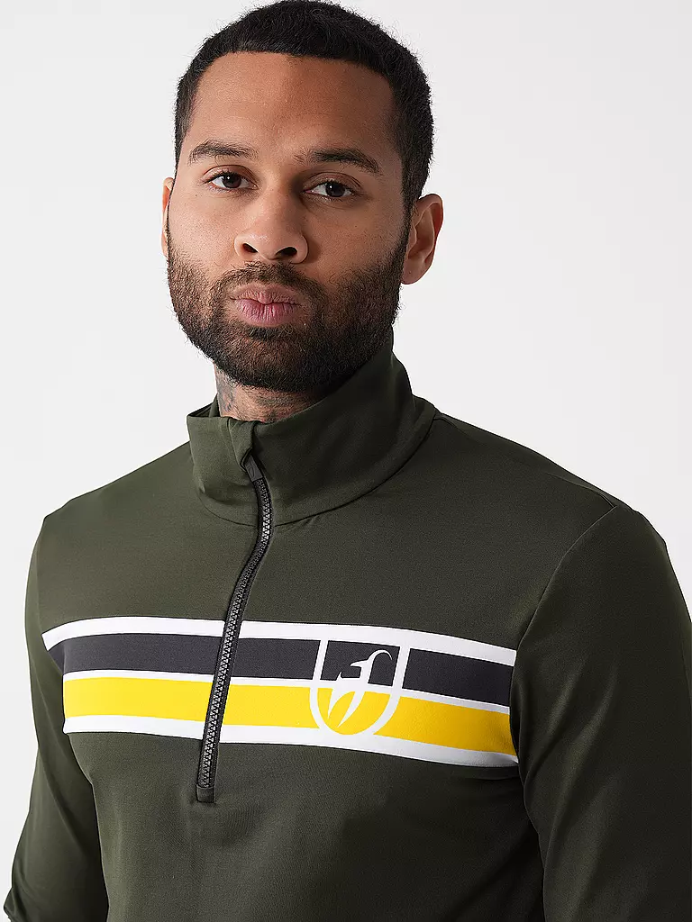 TONI SAILER | Herren Unterzieh Zipshirt Herold | dunkelgrün