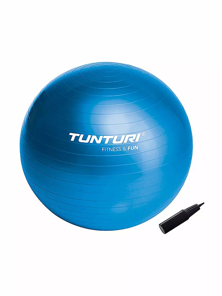 TUNTURI | Gymnastikball 65 cm mit Pumpe | blau