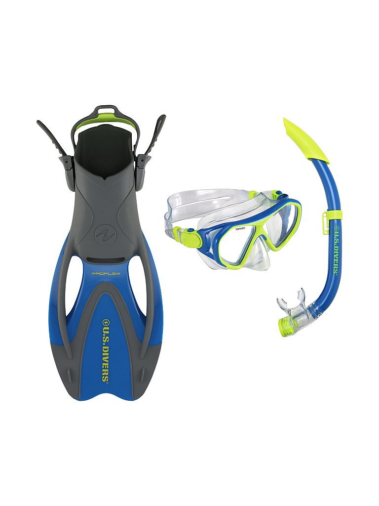 U.S. DIVERS Kinder Tauchset 3-teilig Dorado II blau | S/25-31