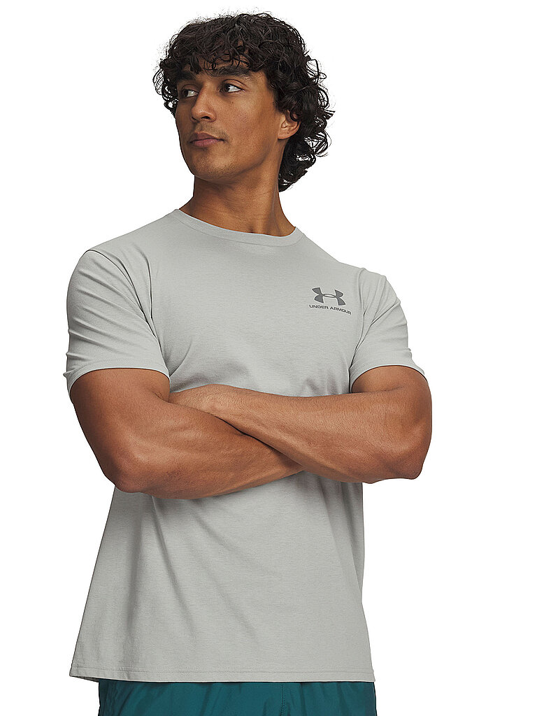 UNDER ARMOUR Herren T-Shirt UA Sportstyle hellgrau | M — Bild 2