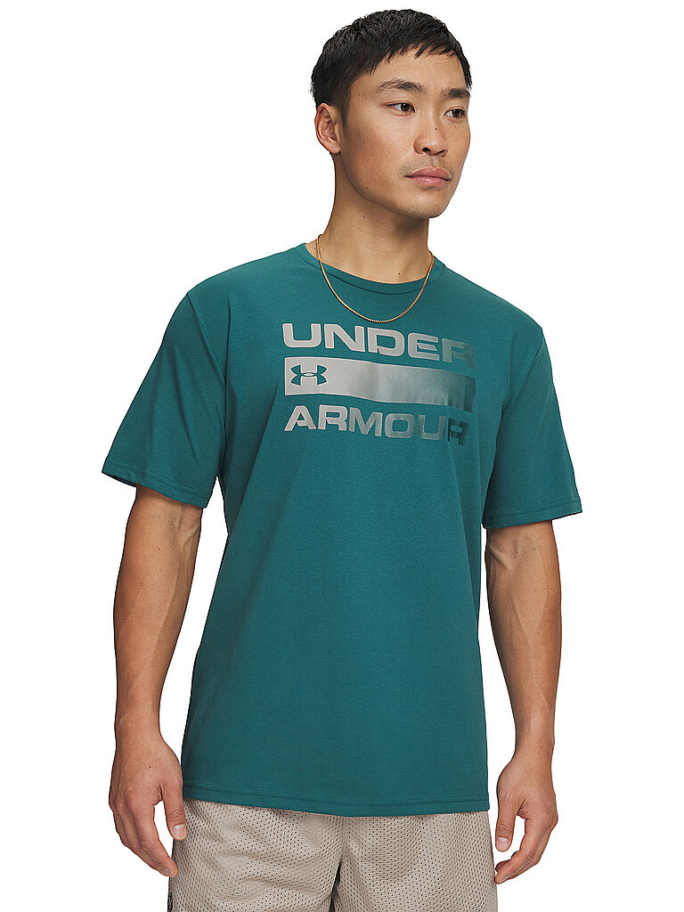 UNDER ARMOUR Herren T-Shirt UA Team Issue dunkelgrün | M — Bild 2