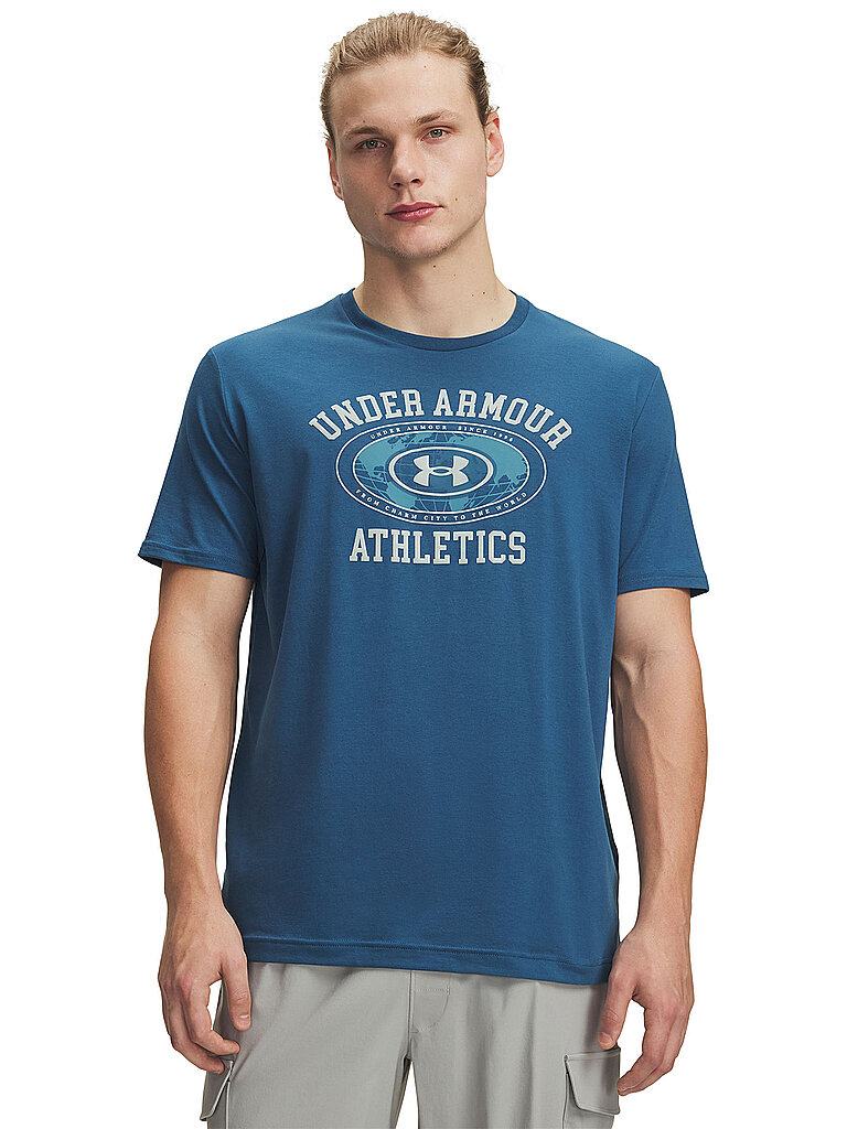 UNDER ARMOUR Herren T-Shirt UA Armour Globe dunkelblau | M — Bild 2