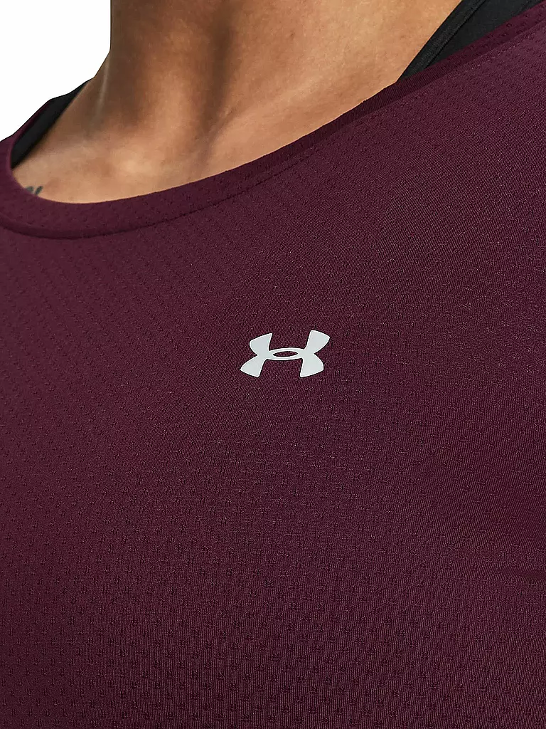 UNDER ARMOUR | Damen Fitnesshirt HeatGear® Armour | dunkelrot