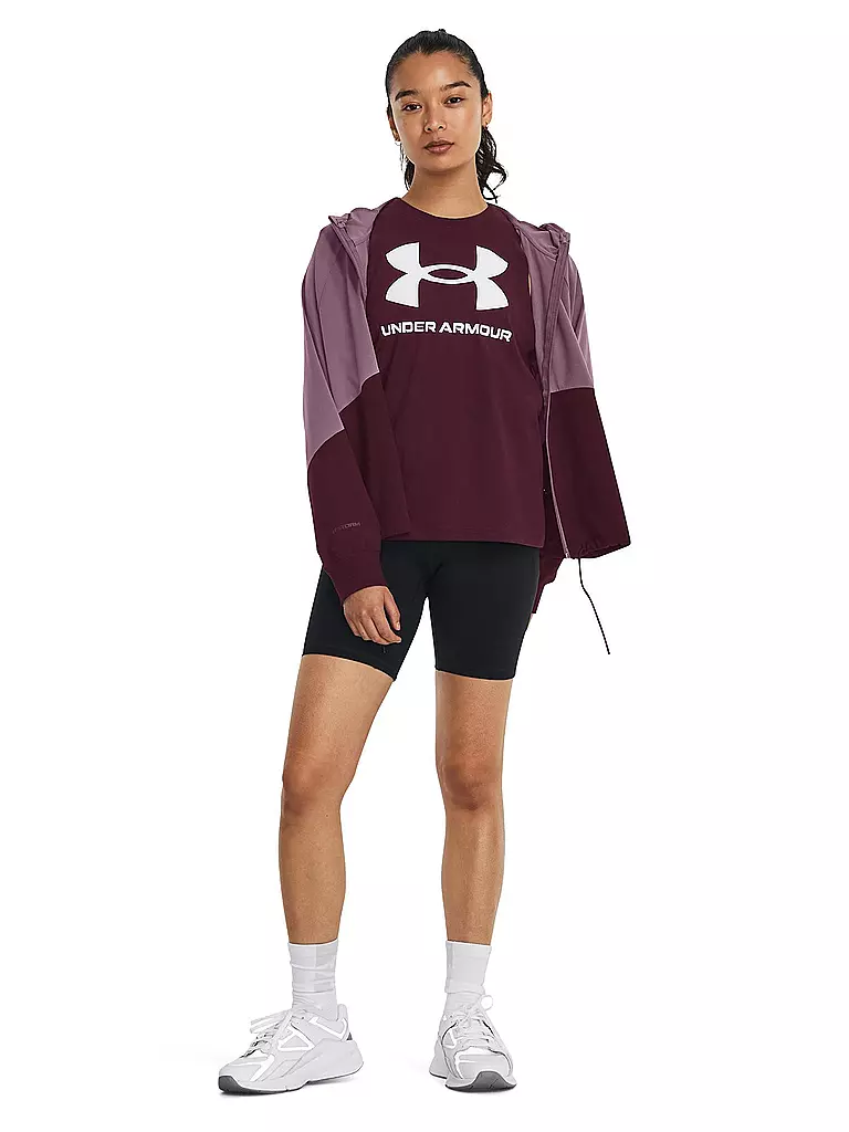 UNDER ARMOUR | Damen Fitnessjacke UA Jacke aus Webstoff mit durchgehendem Zip | lila