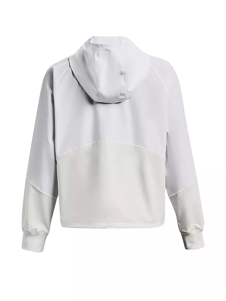 UNDER ARMOUR | Damen Fitnessjacke UA Jacke aus Webstoff mit durchgehendem Zip | weiss