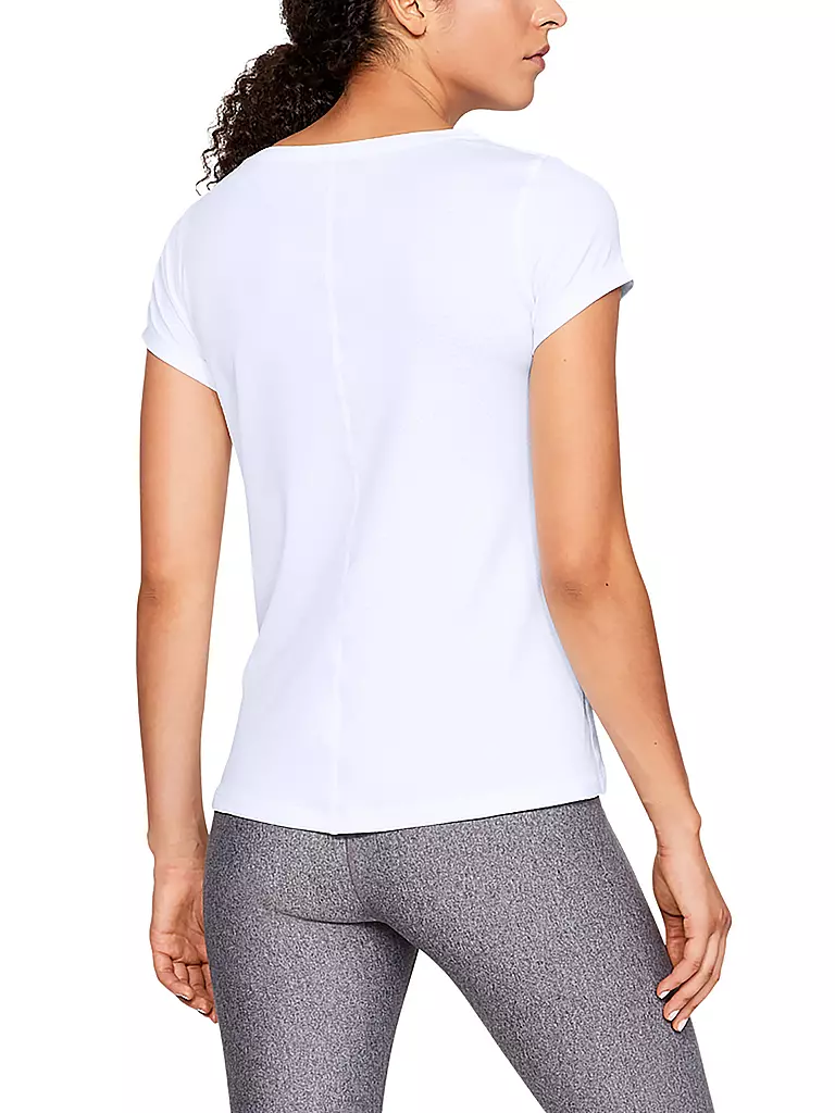 UNDER ARMOUR | Damen Fitnessshirt HeatGear® Armour  | weiss