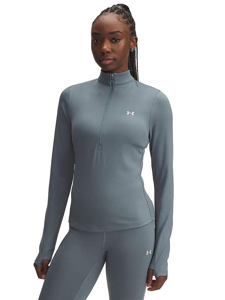 UNDER ARMOUR | Damen Fitnessshirt UA Motion mit ½-Zip | petrol