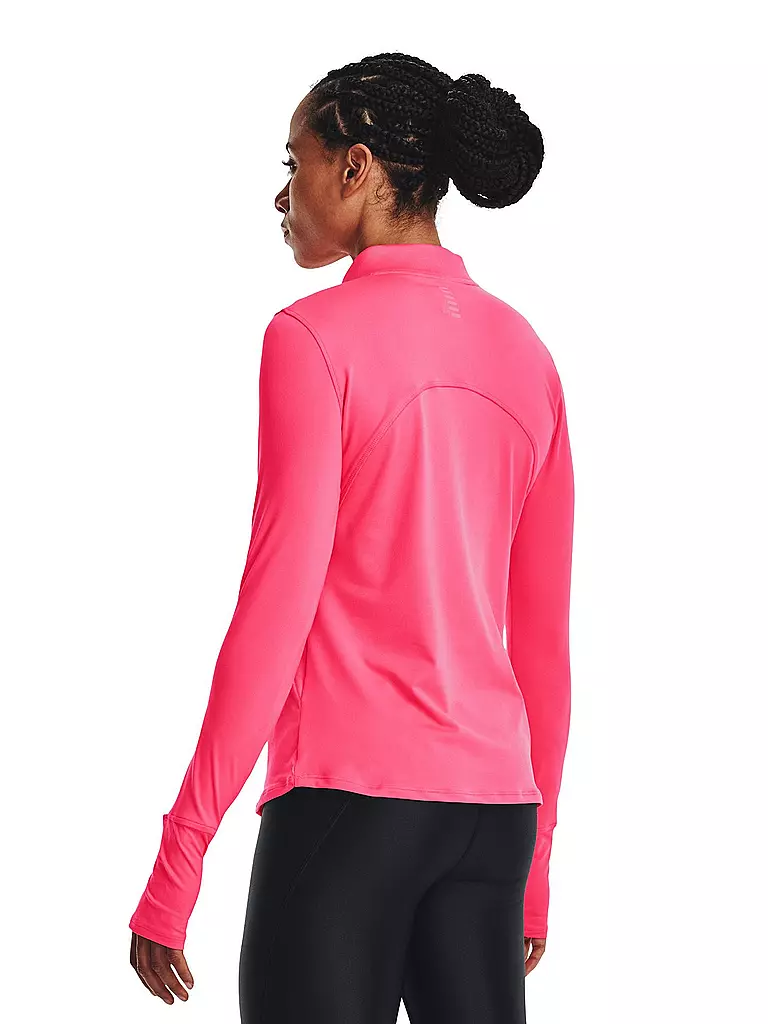 UNDER ARMOUR | Damen Fitnessshirt UA Qualifier Run 2.0 Half Zip | pink