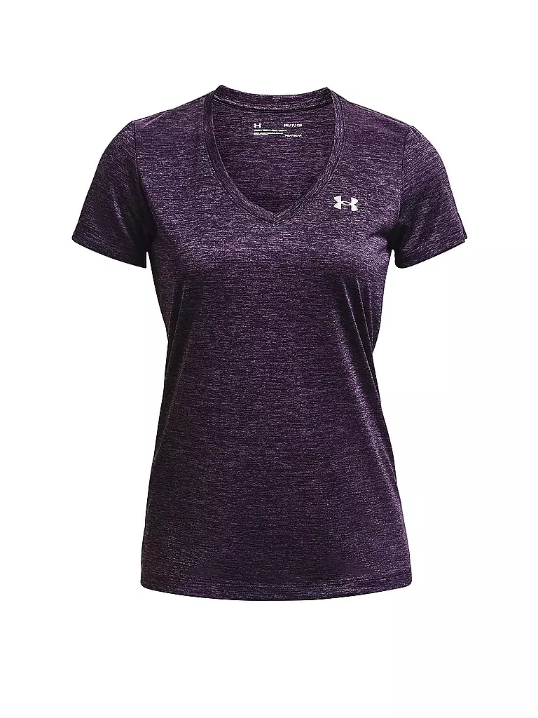 UNDER ARMOUR | Damen Fitnessshirt UA Tech™ Oberteil mit Twist-Effekt und V-Ausschnitt | lila