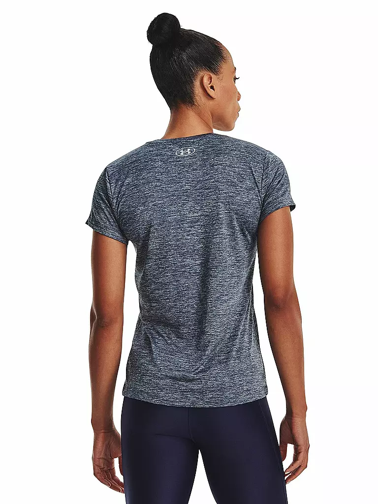 UNDER ARMOUR | Damen Fitnessshirt UA Tech™ Oberteil mit Twist-Effekt und V-Ausschnitt | grau