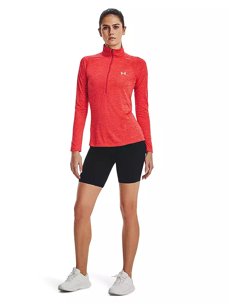 UNDER ARMOUR | Damen Fitnessshirt UA Tech™ Twist mit ½-Zip | rot