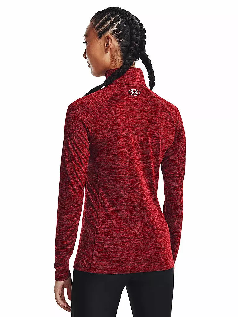 UNDER ARMOUR | Damen Fitnessshirt UA Tech™ Twist mit ½-Zip | rot