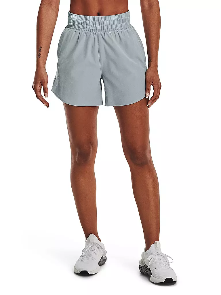 UNDER ARMOUR | Damen Fitnessshort UA Flex Woven 5" | hellblau