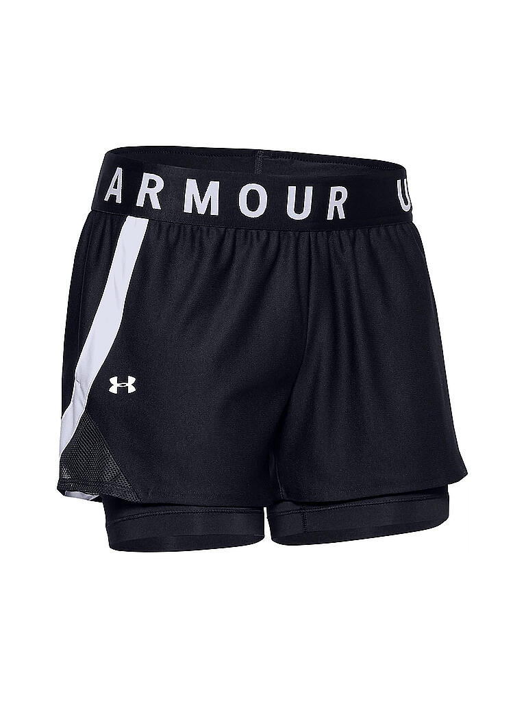 UNDER ARMOUR | Damen Fitnessshort UA Play Up 2in1 | schwarz