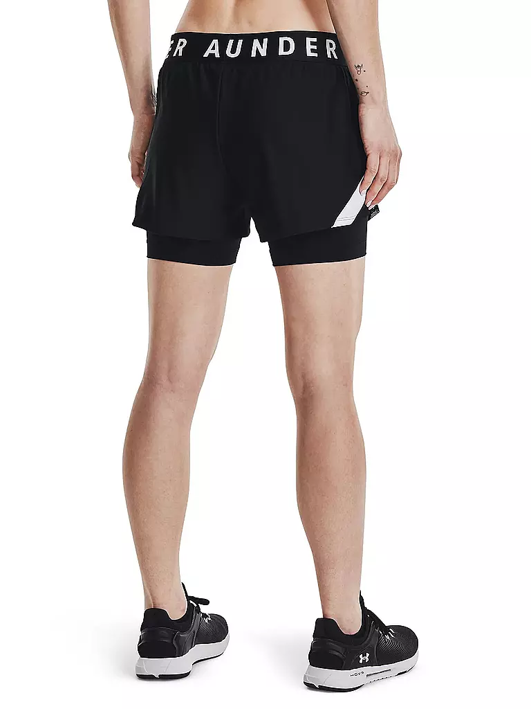 UNDER ARMOUR | Damen Fitnessshort UA Play Up 2in1 | schwarz