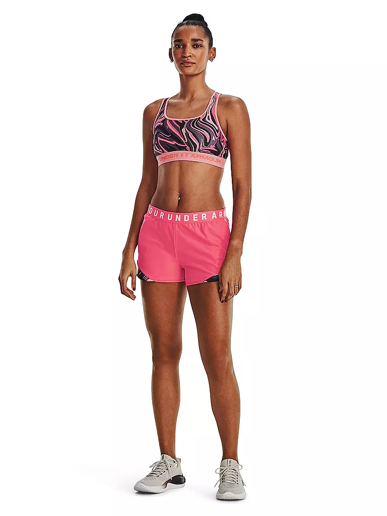 UNDER ARMOUR | Damen Fitnessshort UA Play Up 3.0 Tri Color  | pink