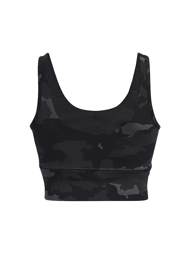 UNDER ARMOUR | Damen Fitnesstank  UA Meridian Fitted Printed Crop | schwarz