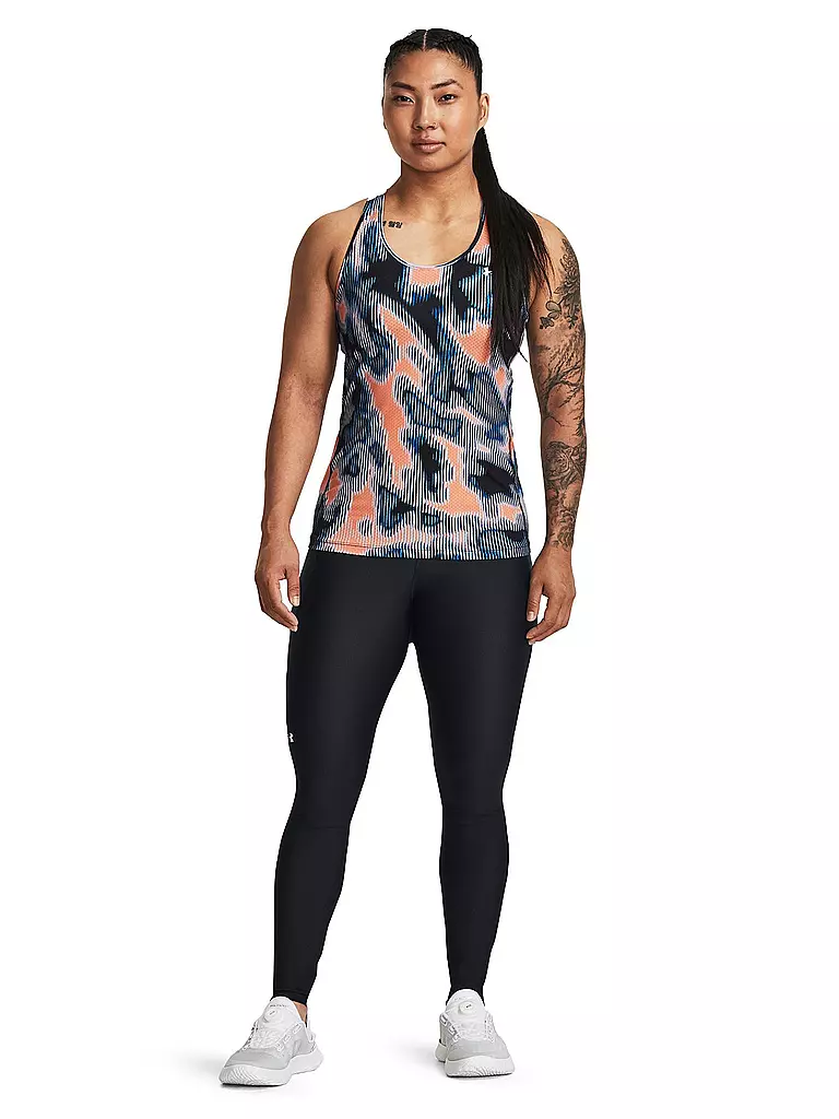 UNDER ARMOUR | Damen Fitnesstank UA HeatGear Armour Racer Print | orange