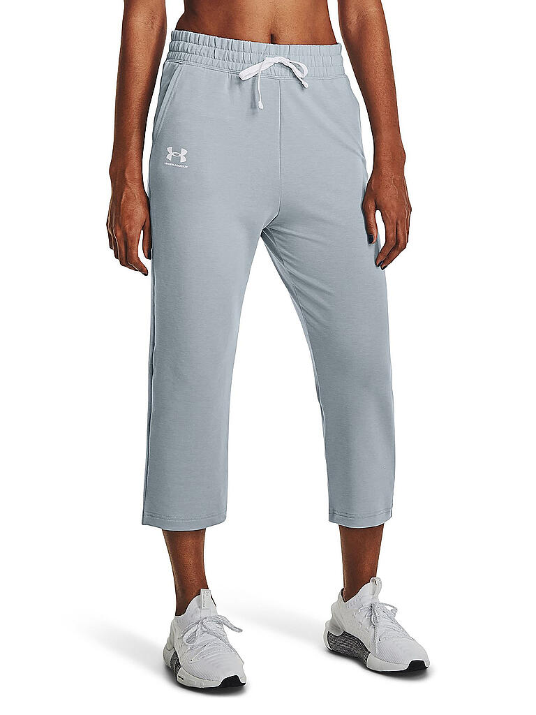 UNDER ARMOUR | Damen Jogginghose UA Rival Terry Flare Crop | hellblau