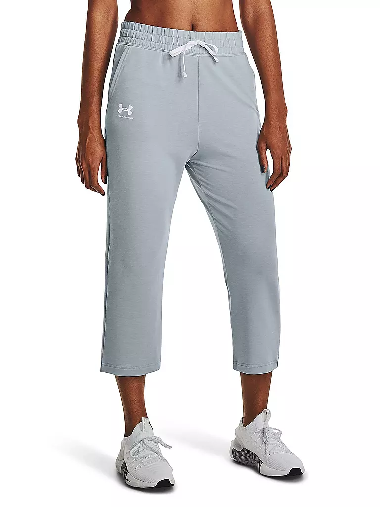 UNDER ARMOUR | Damen Jogginghose UA Rival Terry Flare Crop | hellblau