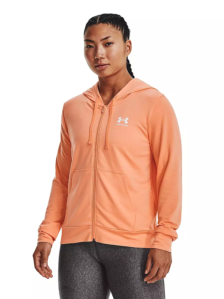 UNDER ARMOUR | Damen Kapuzenjacke UA Rival Frottee | orange