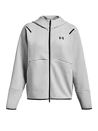 UNDER ARMOUR | Damen Kapuzenjacke UA Unstoppable Fleece mit durchgehendem Zip | Grau